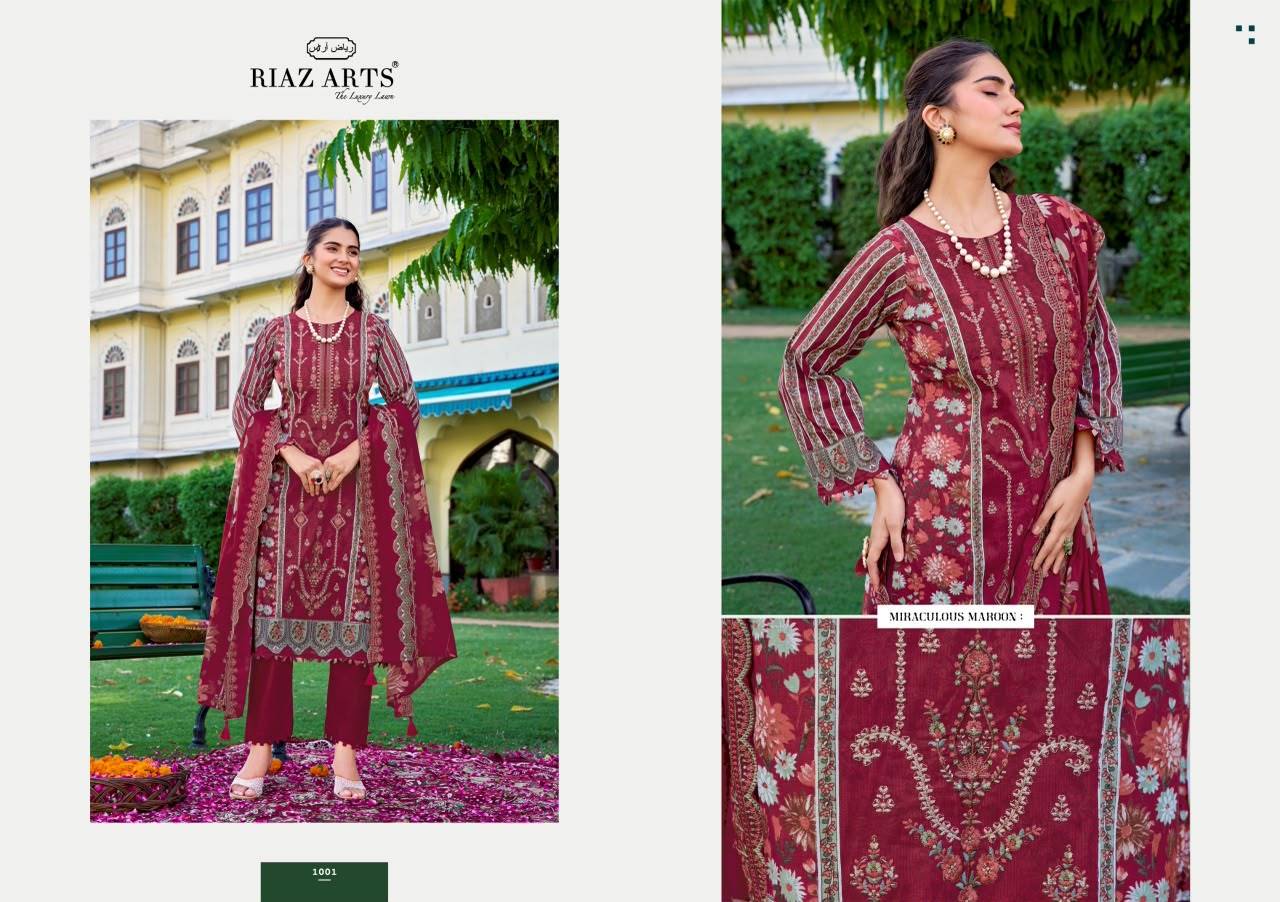 FARMAISH VOL 2 By RIAZ ARTS 1001 To 1006 Series Pakistani Suits Ethnic Wear LAWN COTTON CAMRIC Dresses At Wholesale
